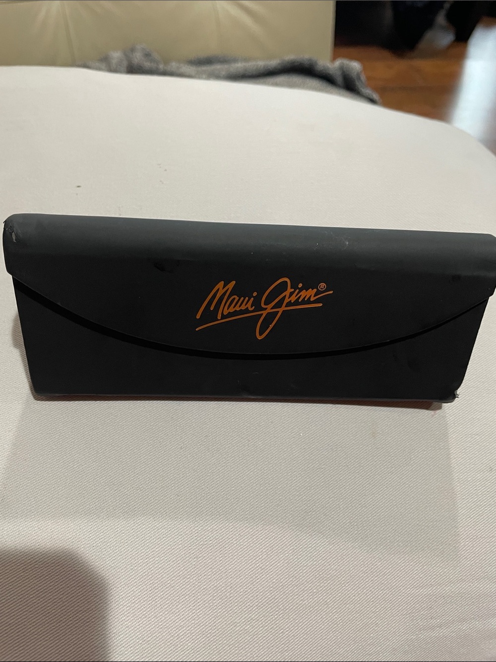 Maui Jim Black Sunglasses Case with Orange Logo